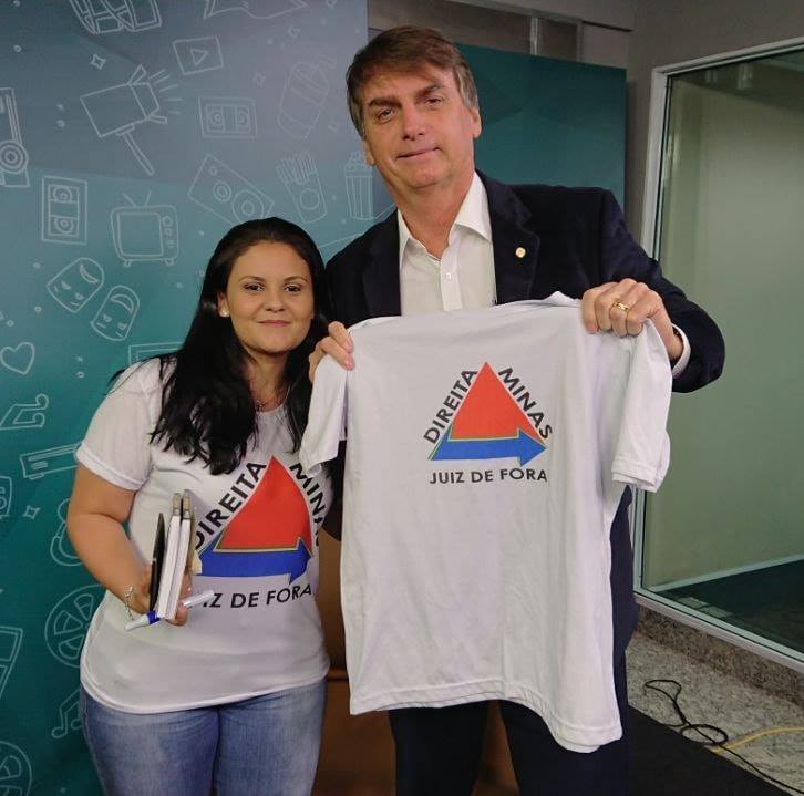 Roberta Lopes e Bolsonaro BH 2018